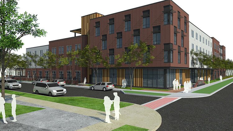 Rendering of Innovation Square in the Fairfax Neighborhood